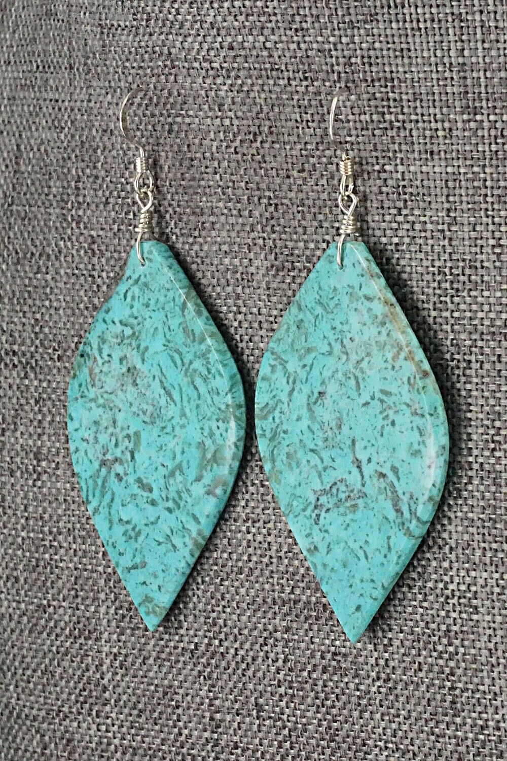 Turquoise & Sterling Silver Earrings - Lupe Lovato