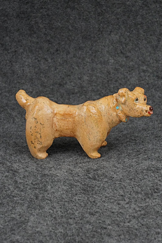 Dog Zuni Fetish Carving - Freddie Leekya
