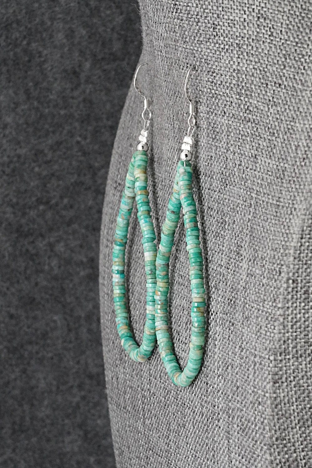 Turquoise & Sterling Silver Earrings - Doreen Jake