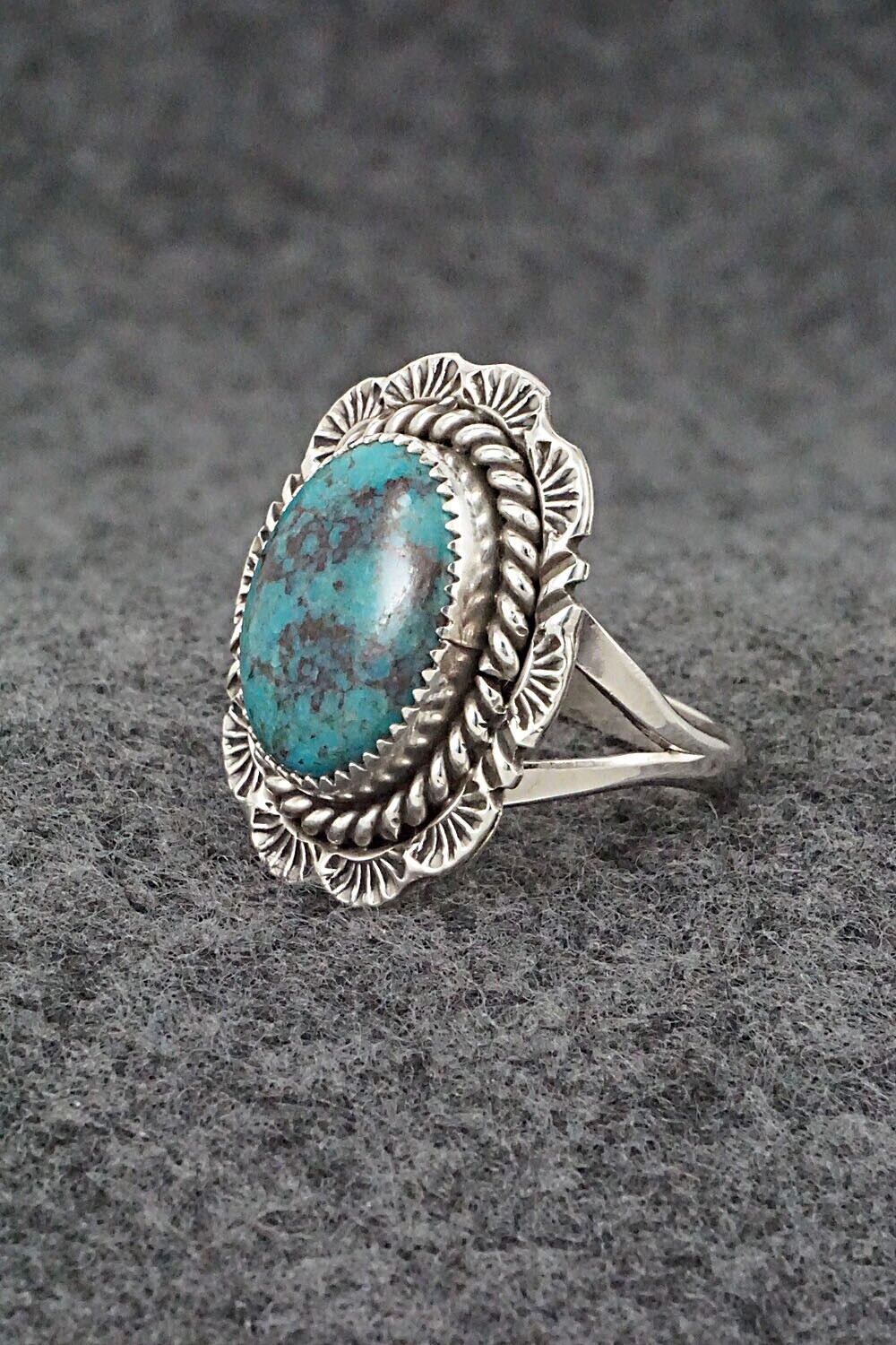 Turquoise & Sterling Silver Ring - Benjamin Martinez - Size 8.75