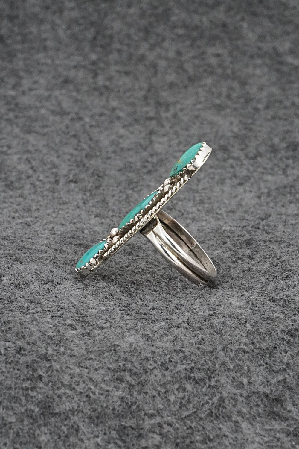 Turquoise & Sterling Silver Ring - Priscilla Reeder - Size 8.5