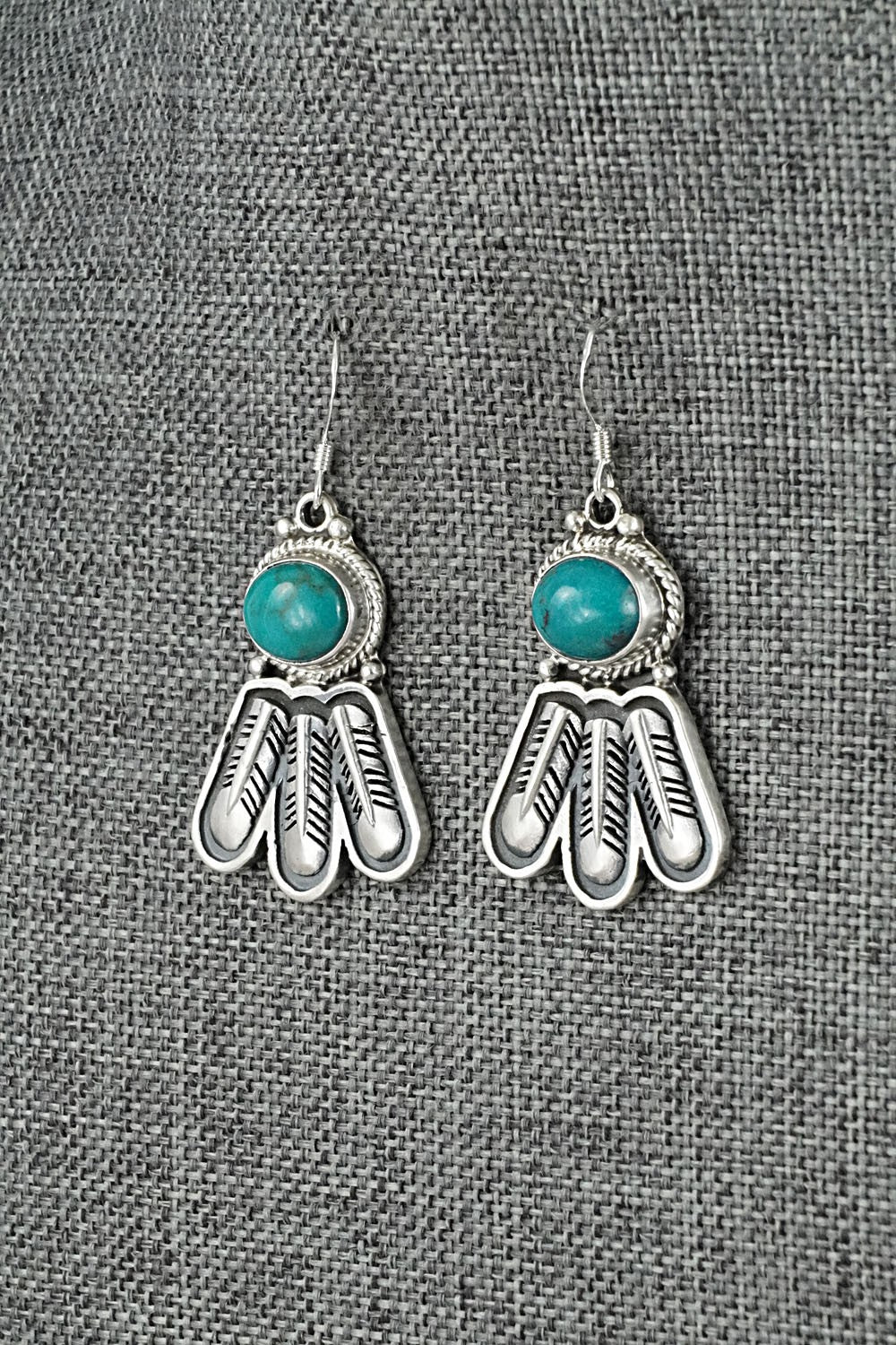 Turquoise & Sterling Silver Earrings - Sharon McCarthy