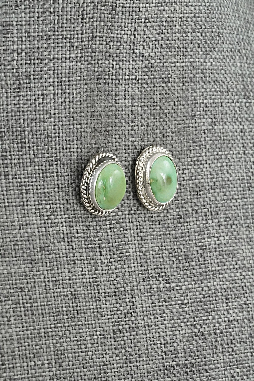 Turquoise & Sterling Silver Earrings - Eugene Gruber