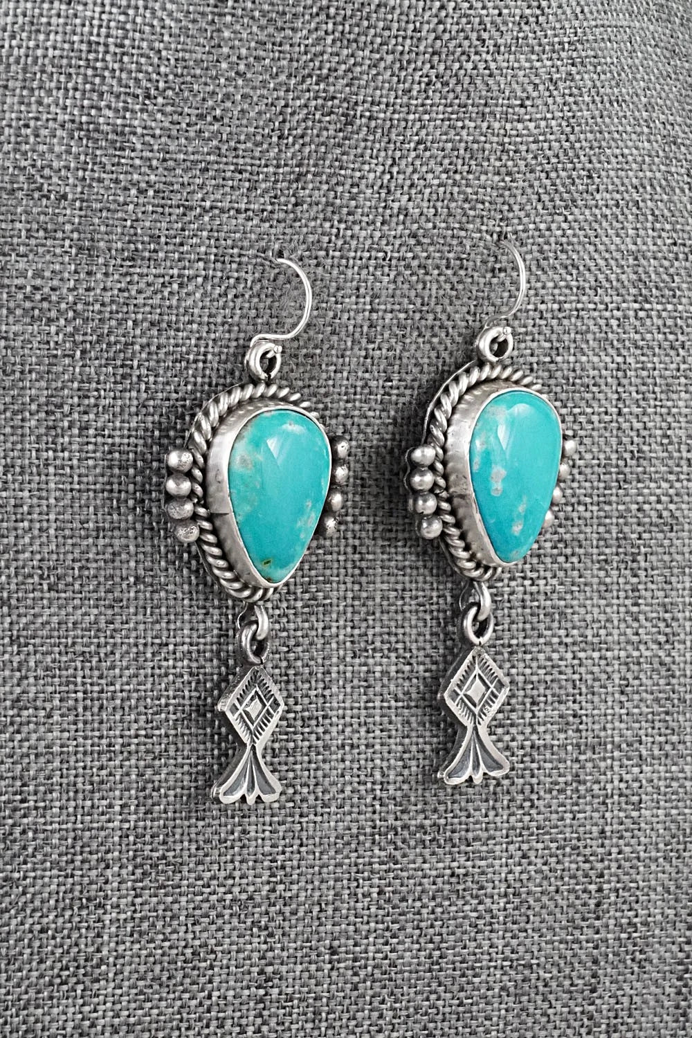 Turquoise & Sterling Silver Earrings - Michael Calladitto