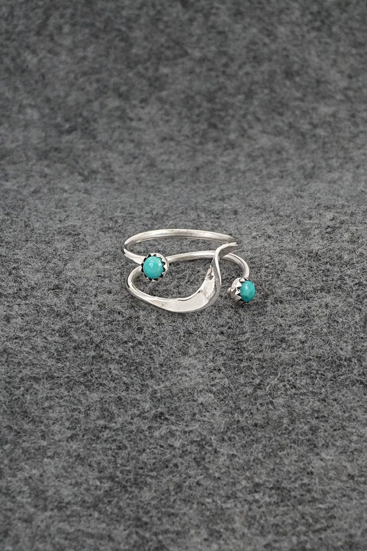 Turquoise & Sterling Silver Ring - Gerald Skeets - Size 8