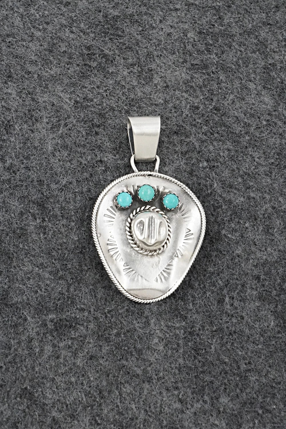 Turquoise & Sterling Silver Pendant - Davey Morgan