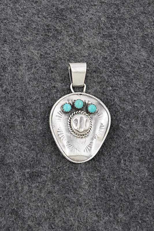 Turquoise & Sterling Silver Pendant - Davey Morgan
