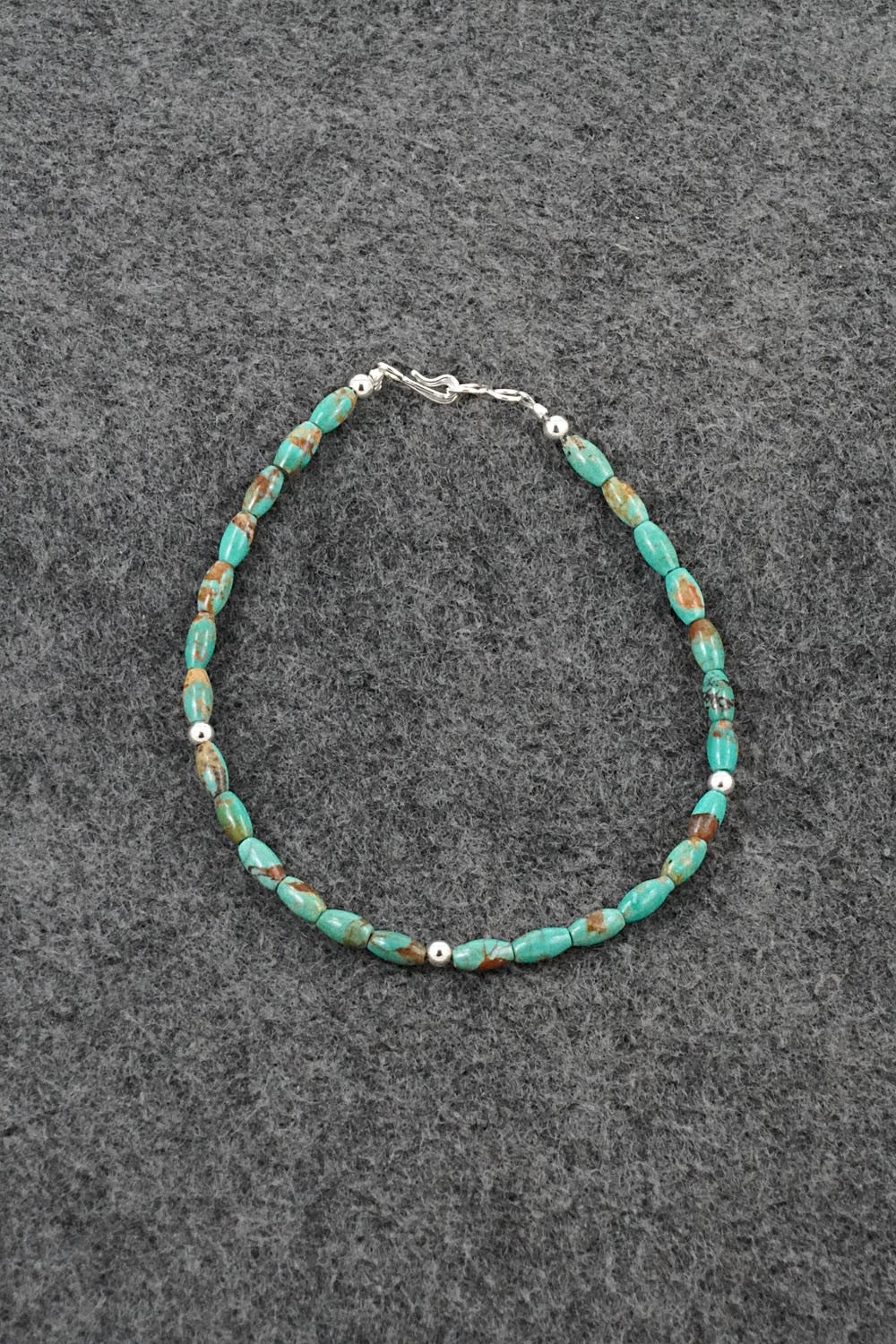 Turquoise & Sterling Silver Bracelet - Doreen Jake