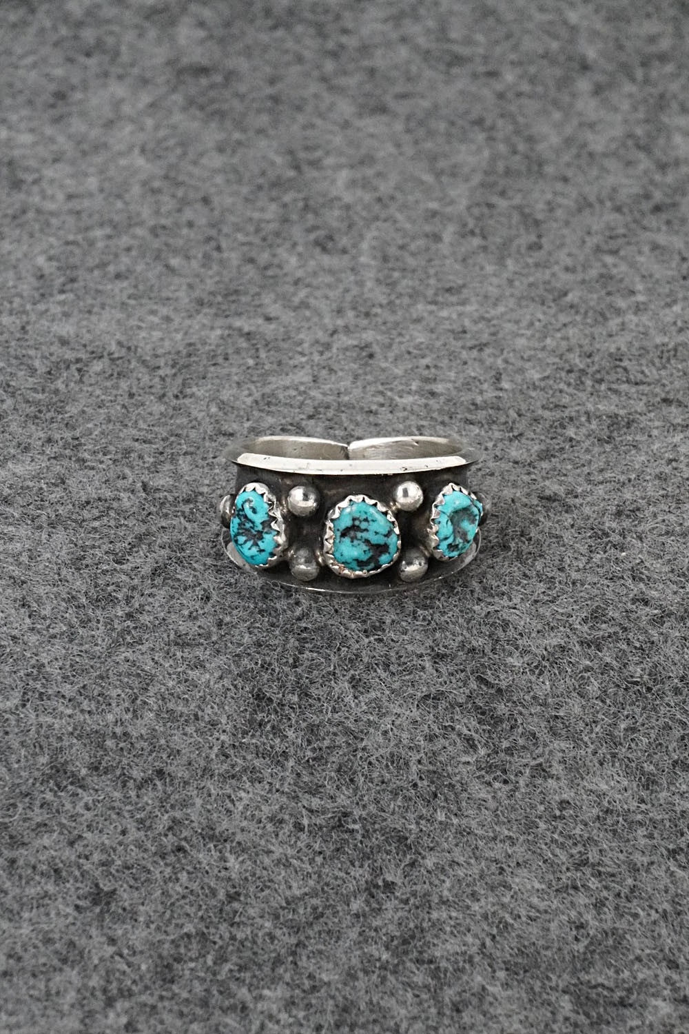 Turquoise & Sterling Silver Ring - Paul Largo - Size 8.75