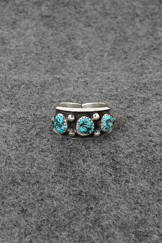 Turquoise & Sterling Silver Ring - Paul Largo - Size 8.75