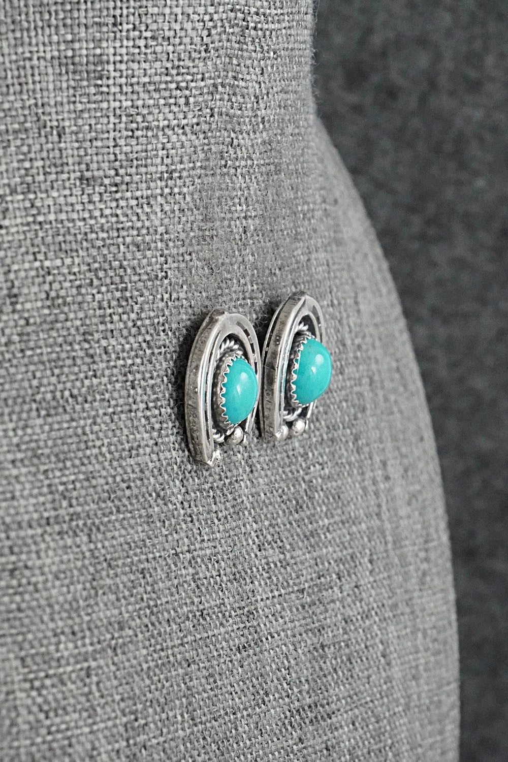 Turquoise & Sterling Silver Earrings - Annette Chiquito