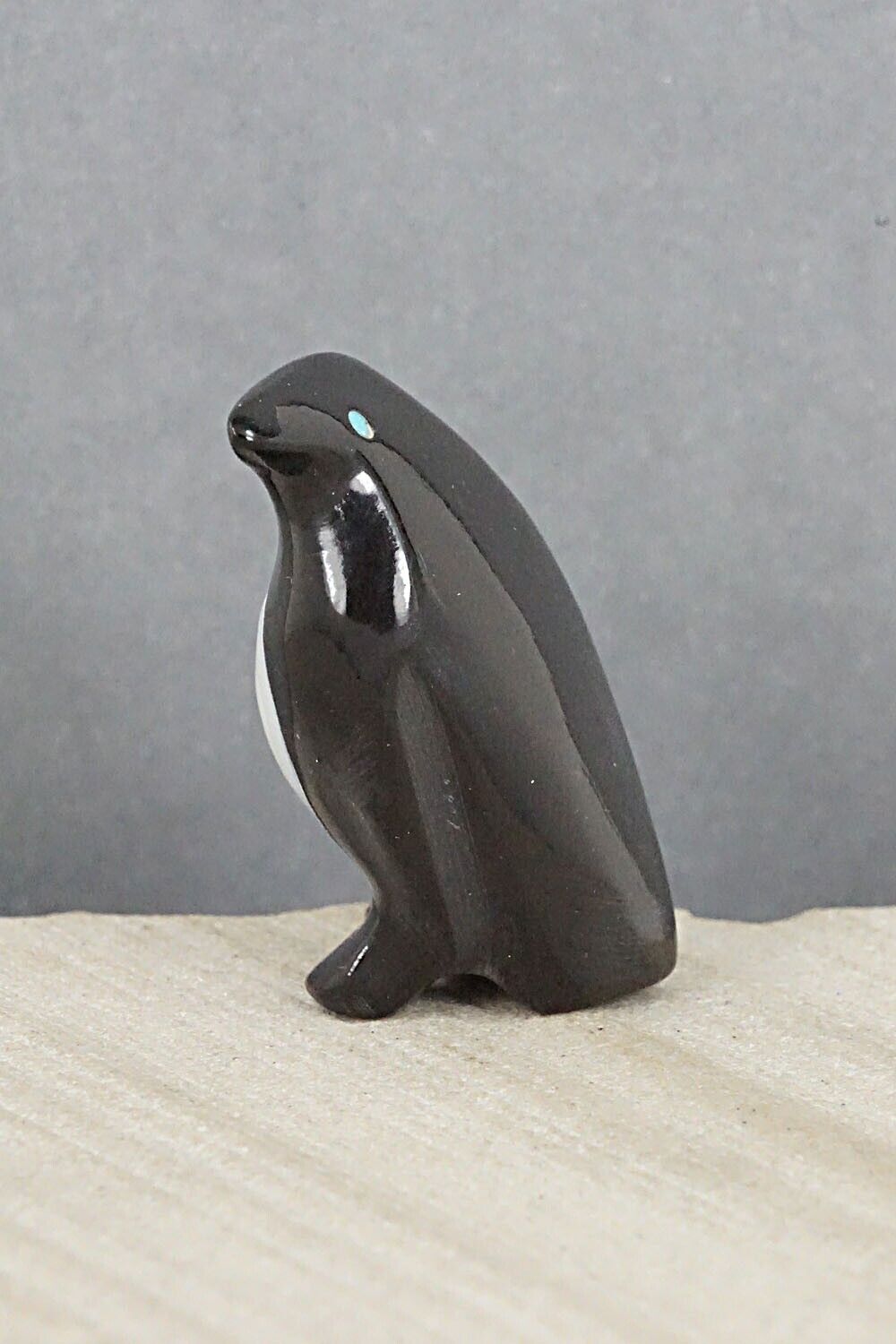 Penguin Zuni Fetish Carving - Calvert Bowannie