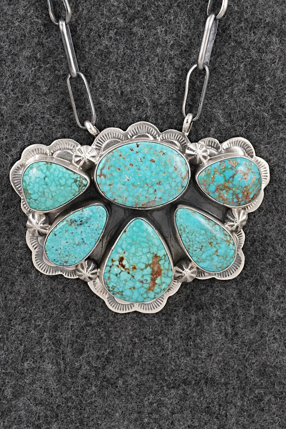 Turquoise & Sterling Silver Necklace - Darrin Livingston