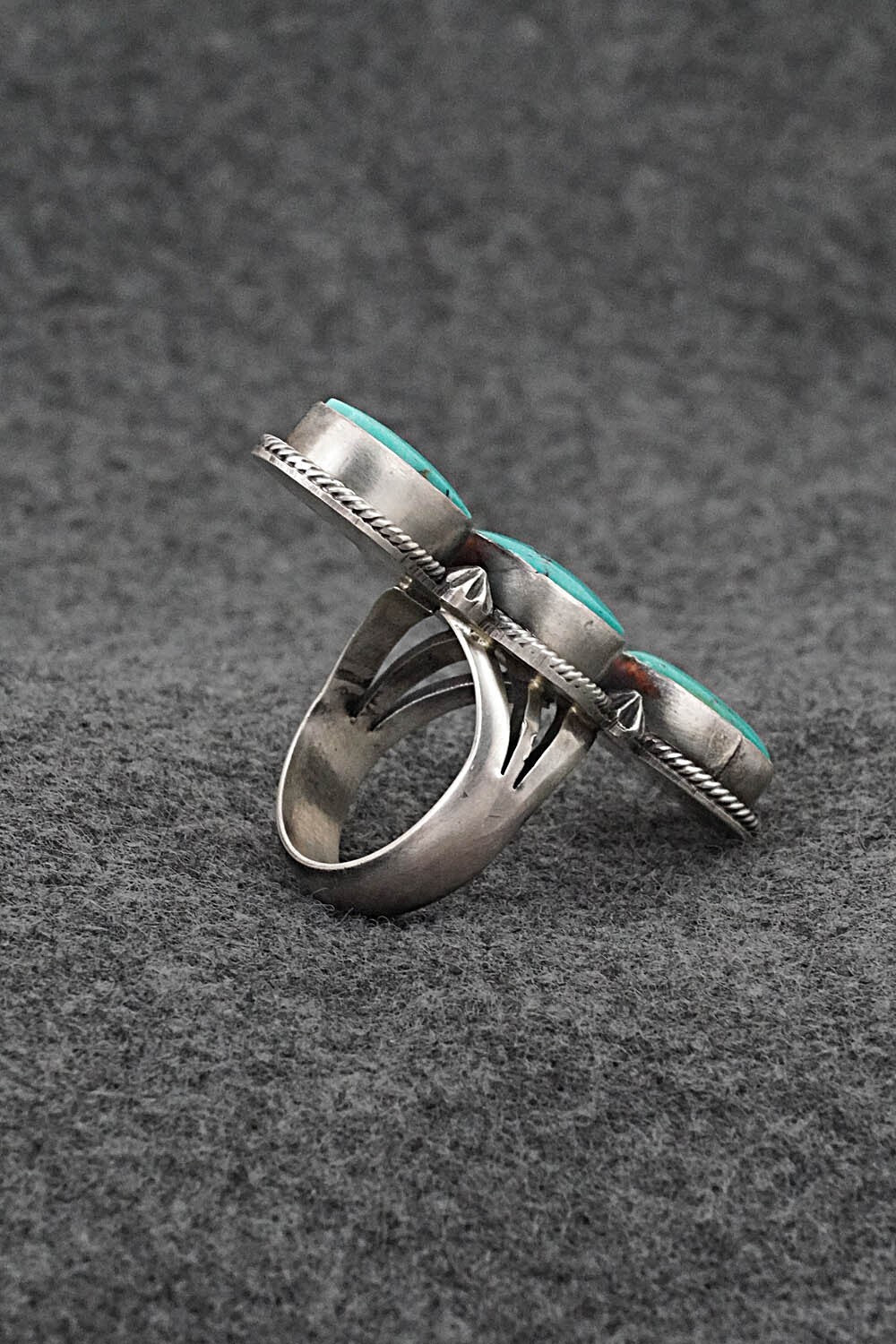 Turquoise & Sterling Silver Ring - Darrin Livingston - Size 7
