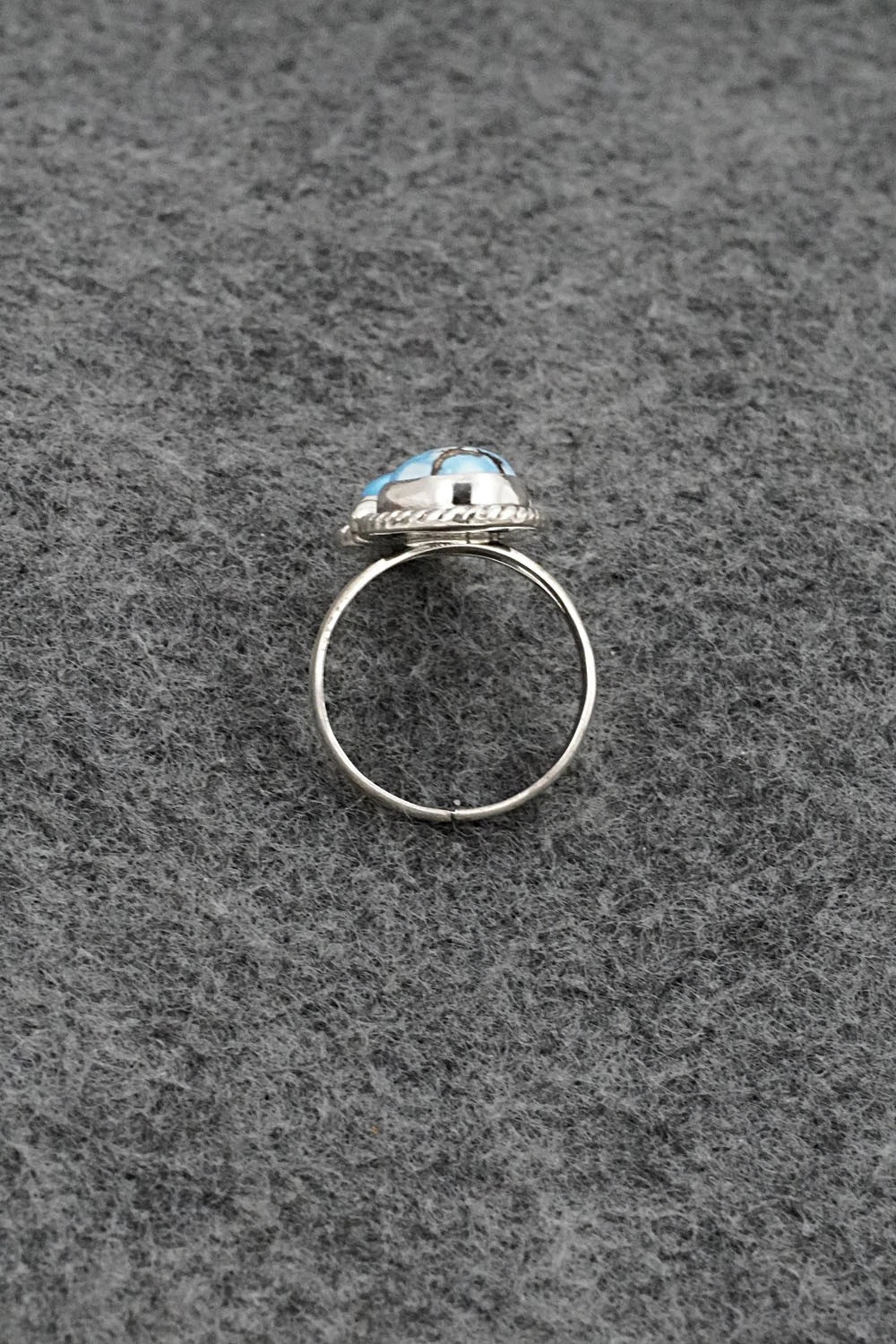 Turquoise & Sterling Silver Ring - Eugene Gruber - Size 5