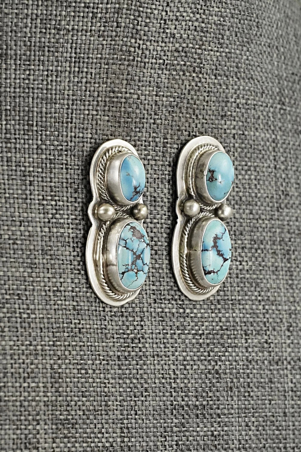 Turquoise & Sterling Silver Necklace and Earrings Set - Kathleen Livingston