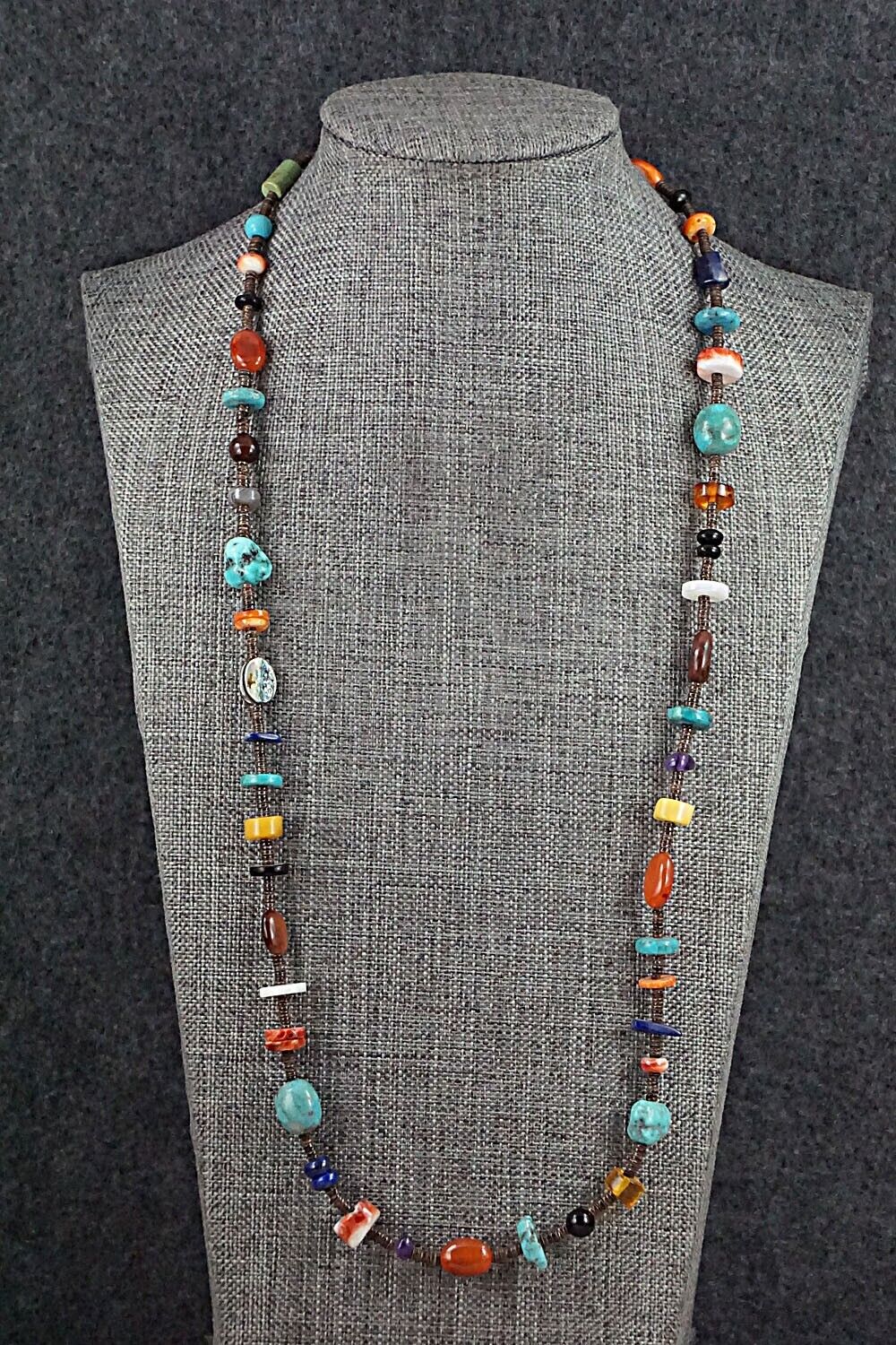 Multi Stone and Sterling Silver Necklace - Helen Tsosie