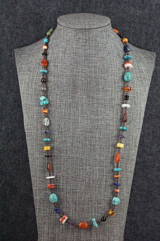 Multi Stone and Sterling Silver Necklace - Helen Tsosie