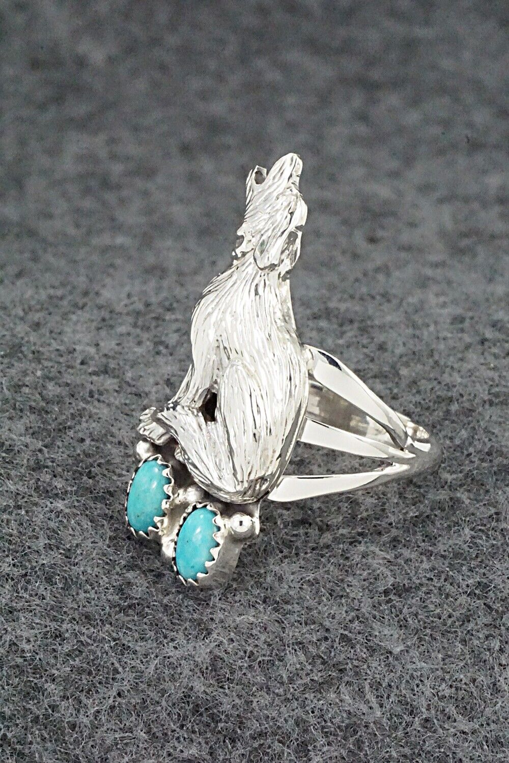 Turquoise & Sterling Silver Ring - William Begay - Size 8