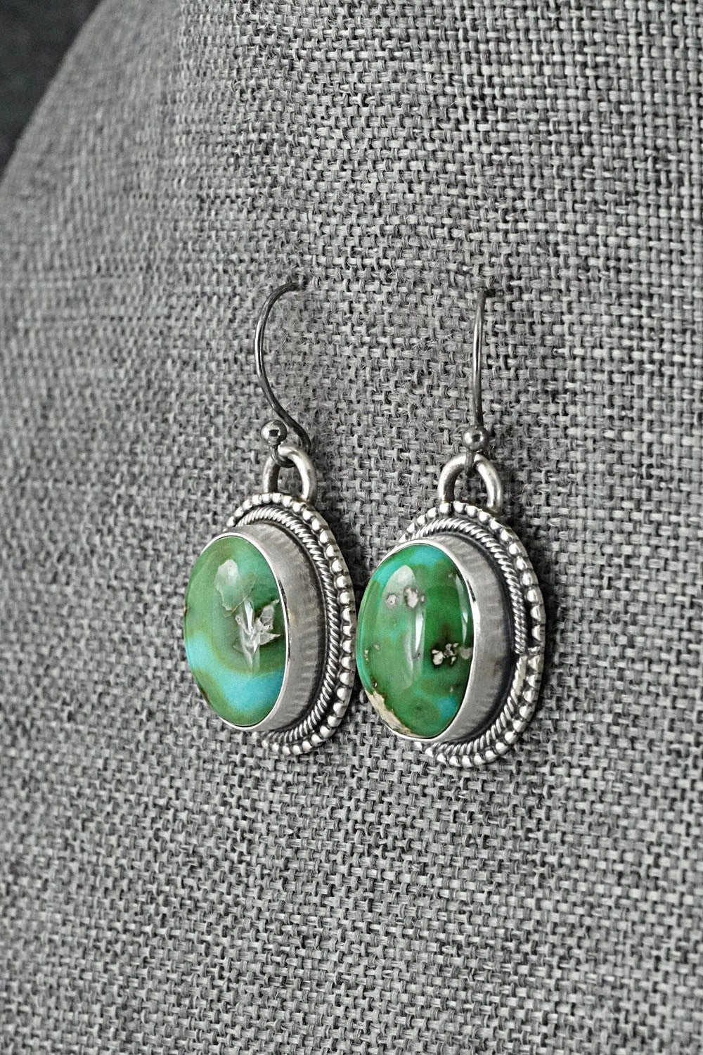 Turquoise & Sterling Silver Necklace and Earrings Set - Kathleen Livingston