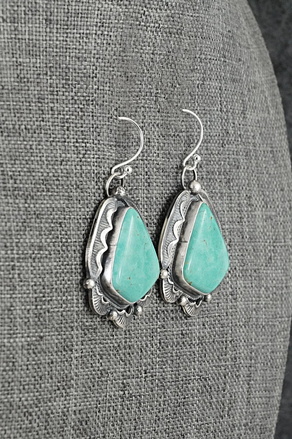 Turquoise & Sterling Silver Earrings - Jackson Hoskie