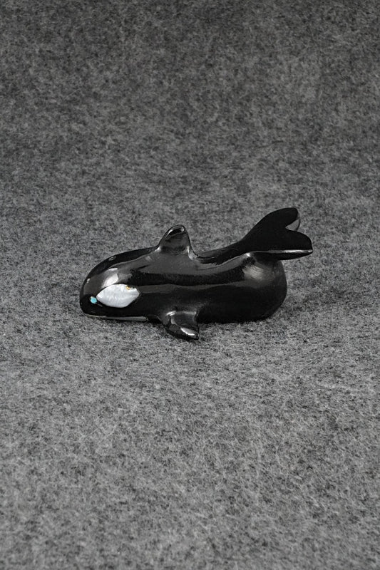 Whale Zuni Fetish Carving - Calvert Bowannie