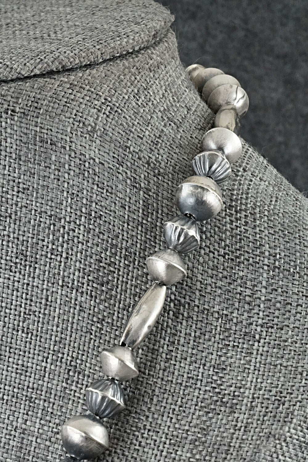Sterling Silver Navajo Pearl Necklace 24" - Vintage