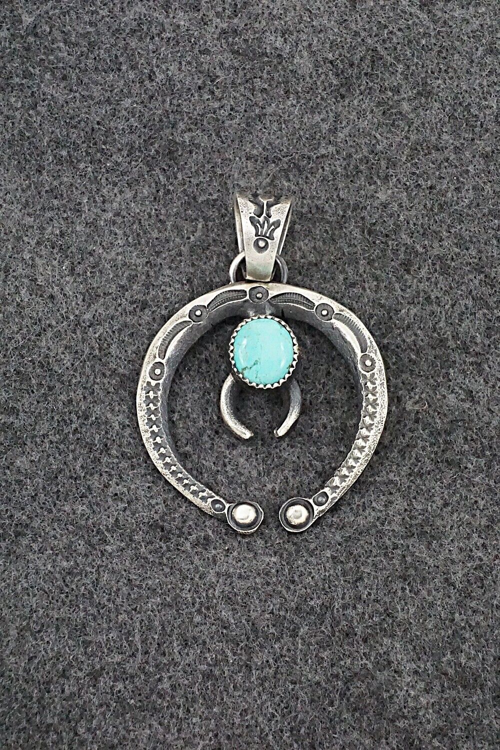 Turquoise & Sterling Silver Pendant - Eva & Linberg Billah