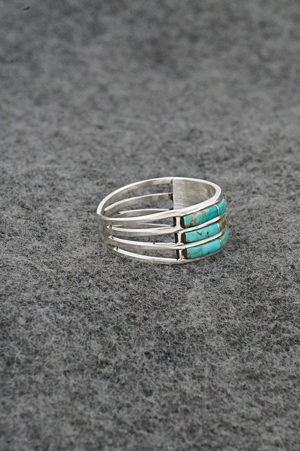 Turquoise & Sterling Silver Ring - Jamie Johnson - Size 8.25