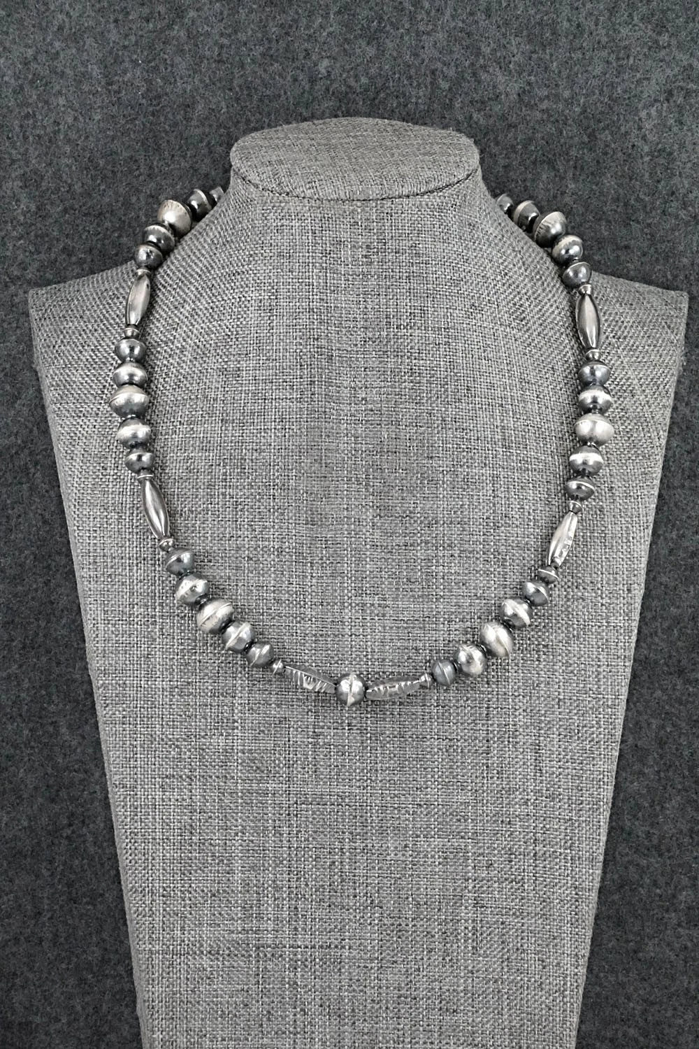 Sterling Silver Navajo Pearl Necklace 18" - Vintage