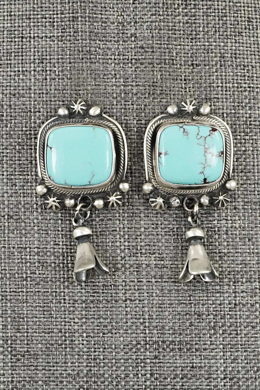 Turquoise & Sterling Silver Earrings - Bobby Johnson