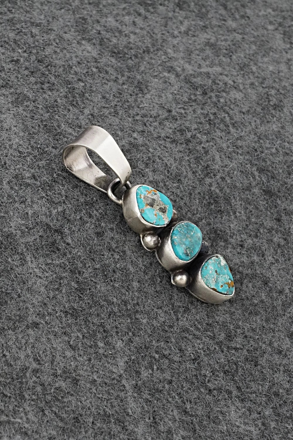 Turquoise & Sterling Silver Pendant - Darrin Livingston