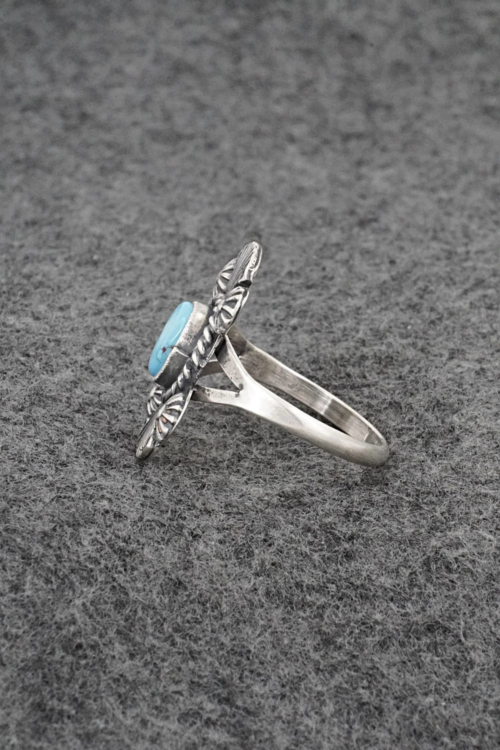 Turquoise and Sterling Silver Ring - Jerryson Henio - Size 10