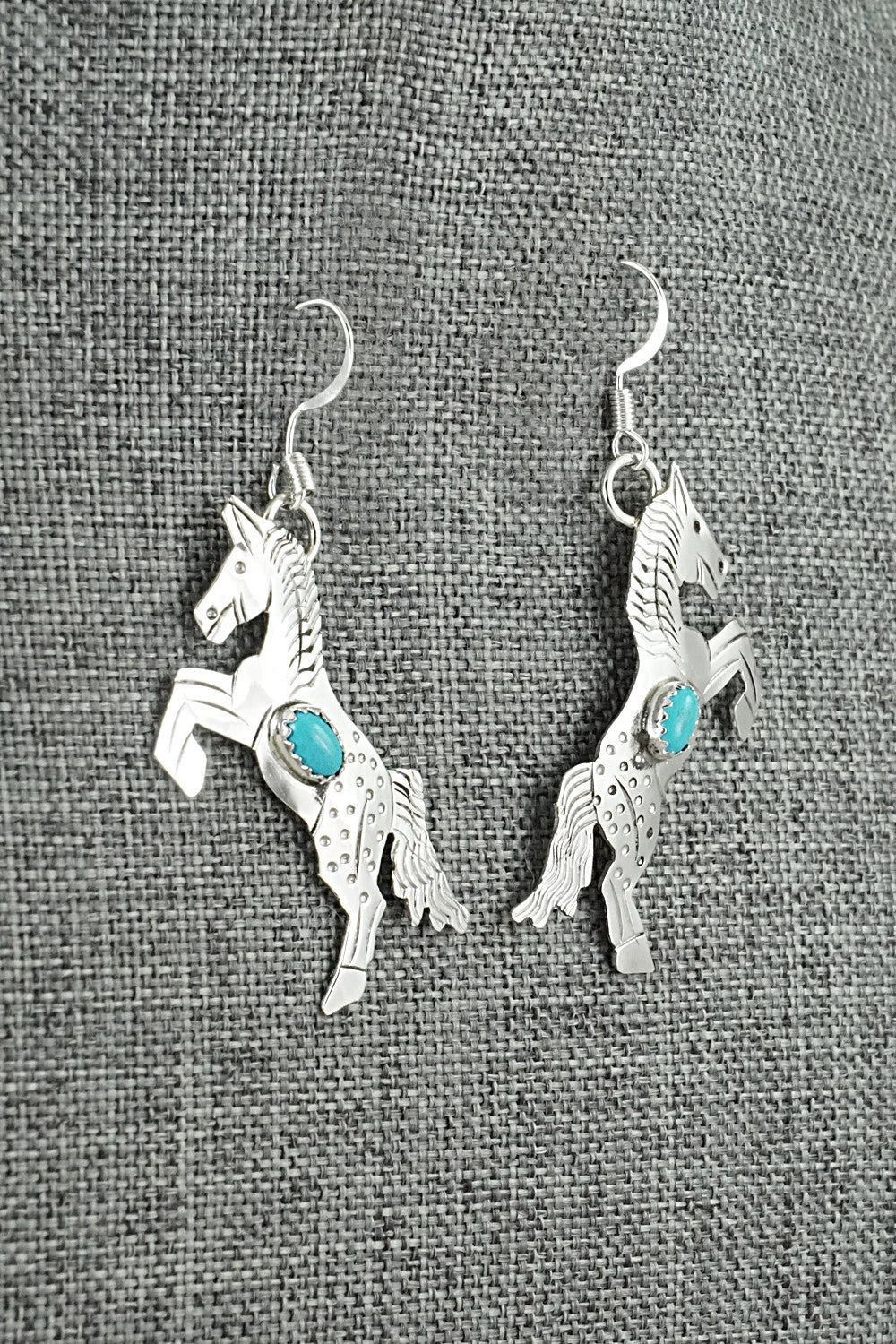 Turquoise & Sterling Silver Earrings - Louise Yazzie