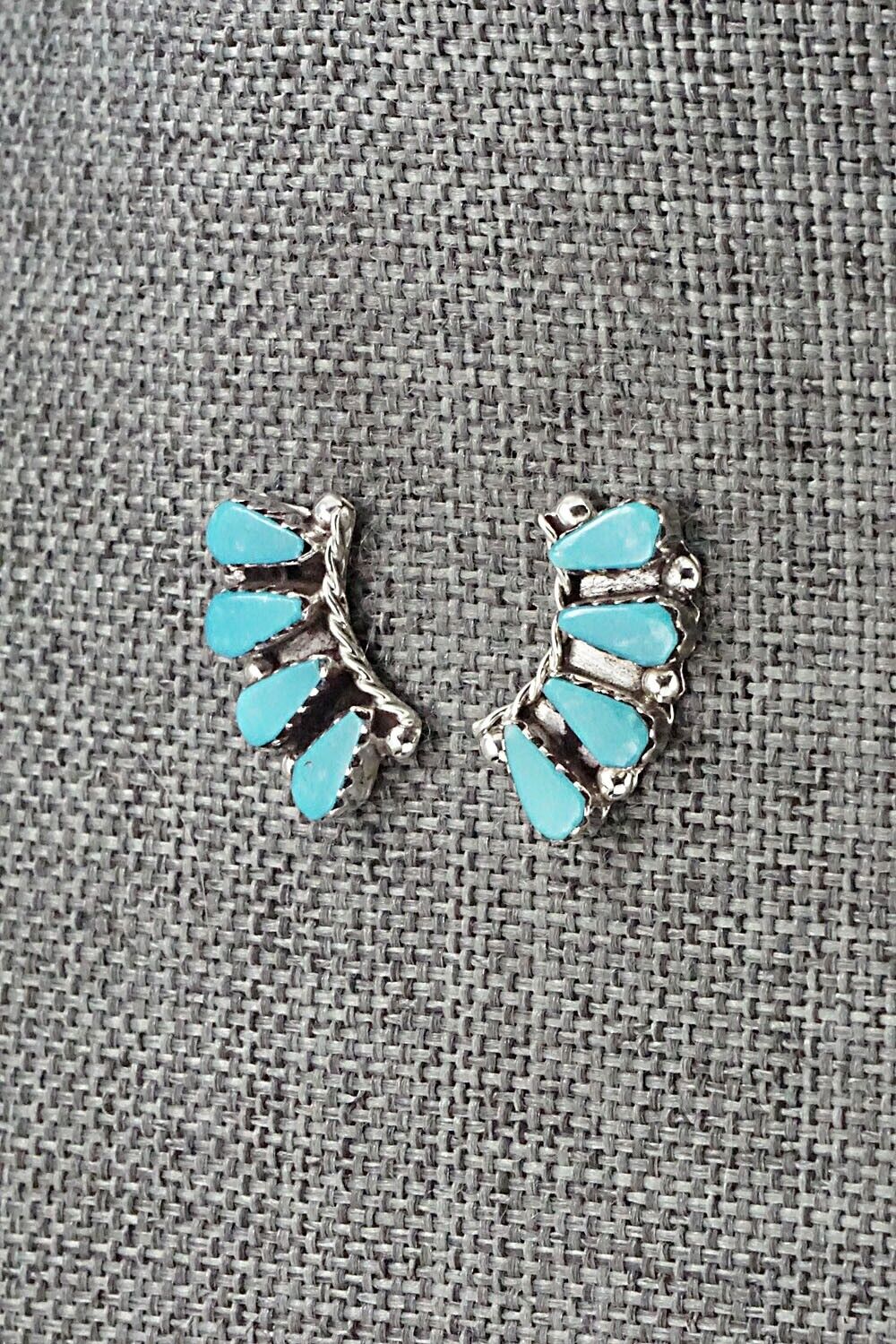Turquoise & Sterling Silver Earrings - Diane Cachini