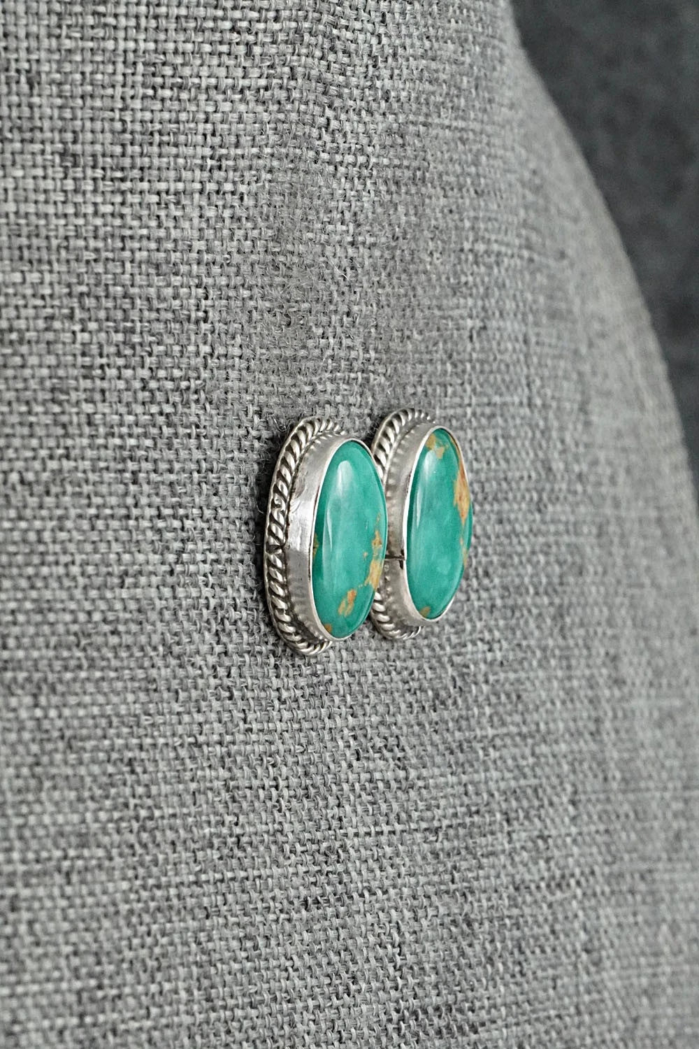 Turquoise & Sterling Silver Earrings - Rosemary Saunders