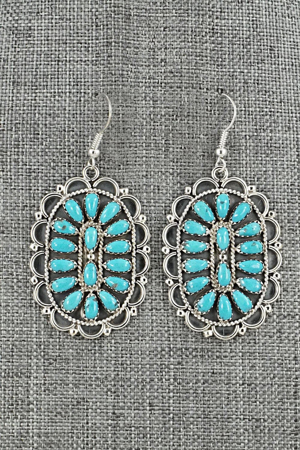 Turquoise & Sterling Silver Earrings - Gerald Mitchell