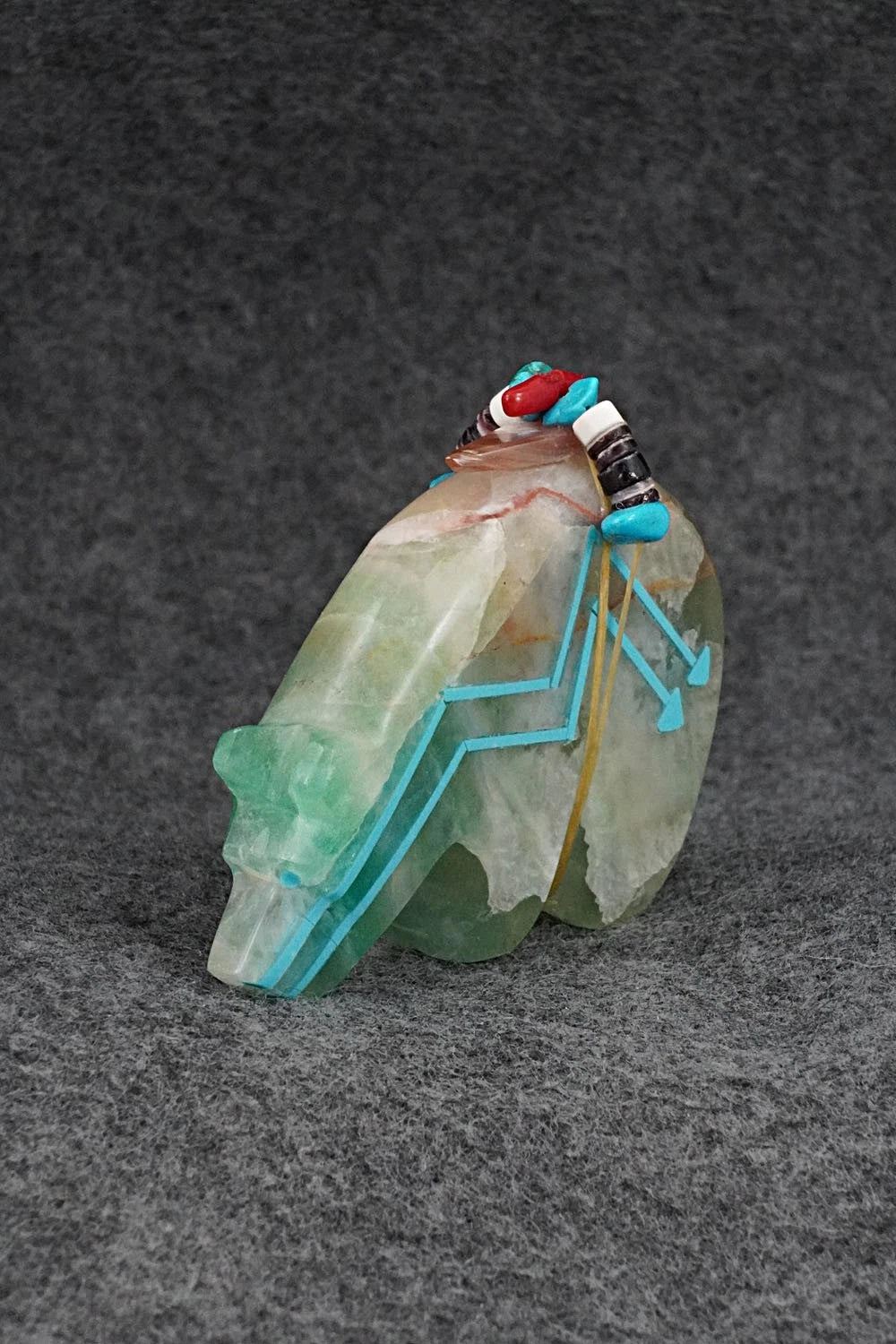 Bear Zuni Fetish Carving - Rodney Laiwakete