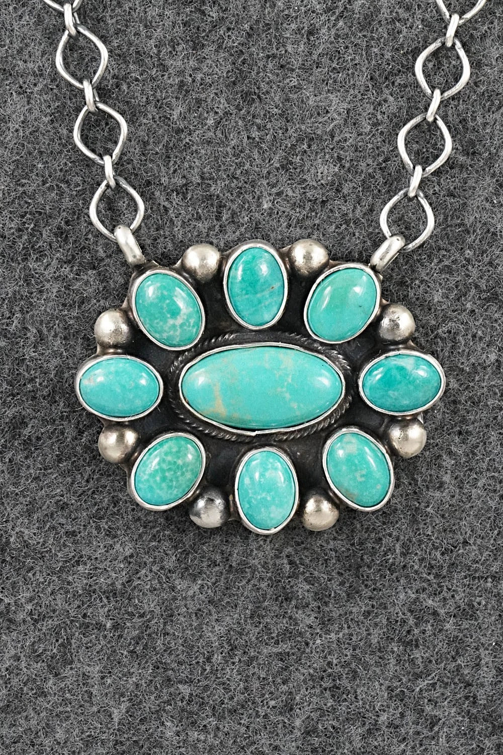 Turquoise & Sterling Silver Necklace - Kathleen Livingston