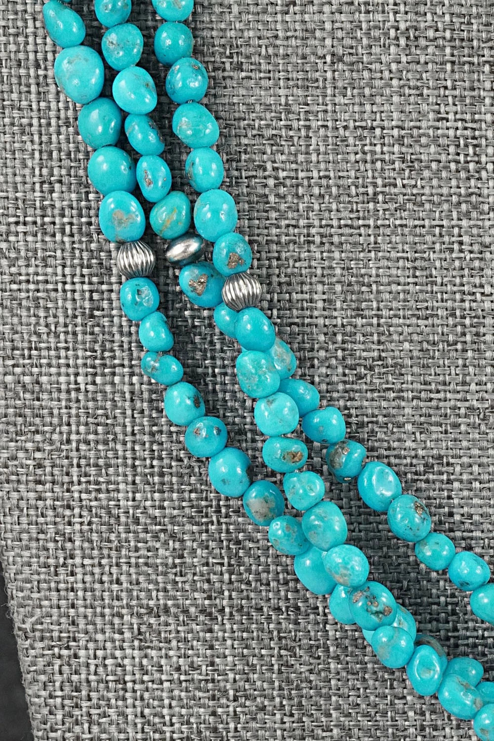 Turquoise & Sterling Silver Necklace - Theresa Skeets