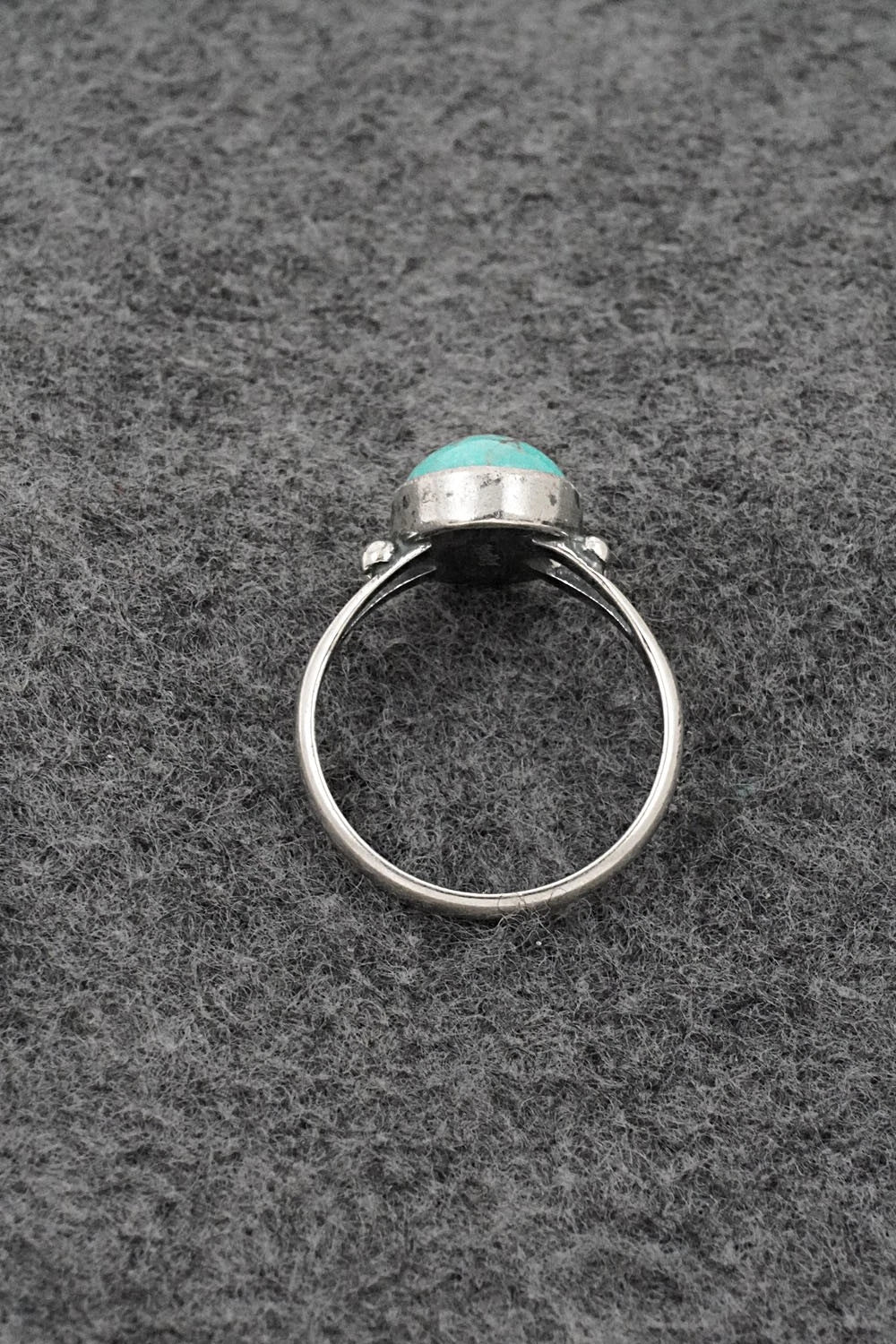 Turquoise and Sterling Silver Ring - Jerryson Henio - Size 9.5