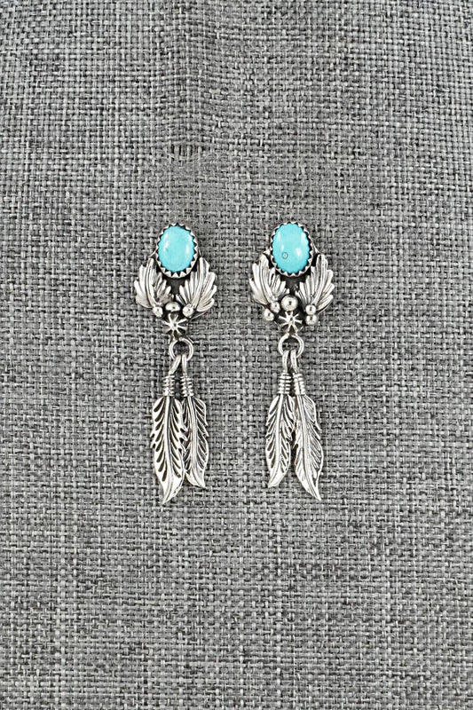 Turquoise & Sterling Silver Earrings - Marie Bahe