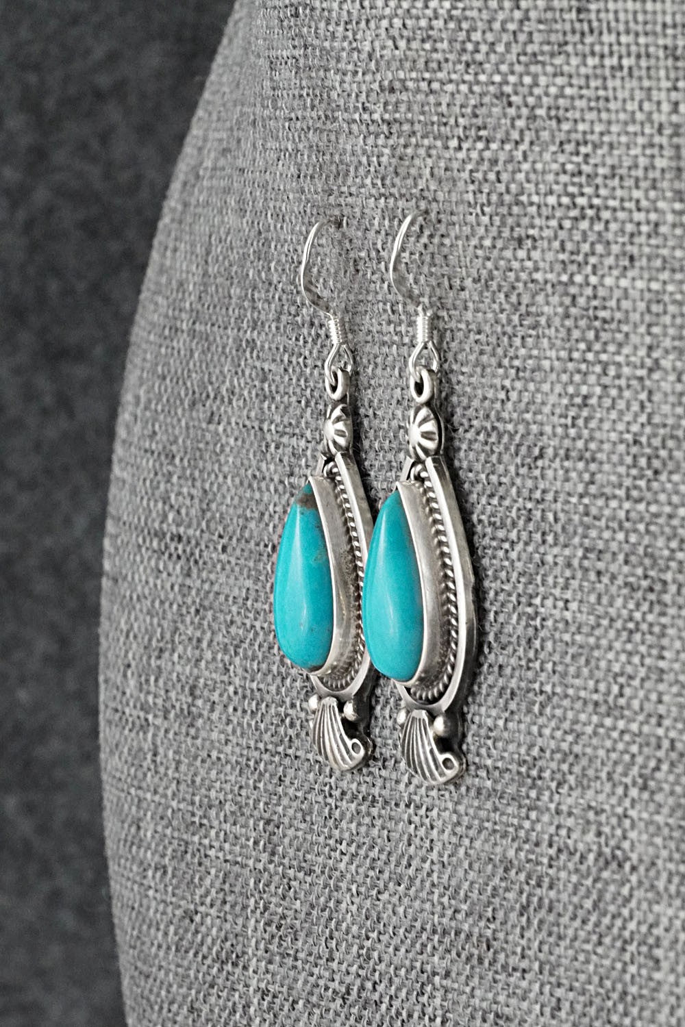 Turquoise & Sterling Silver Earrings - Verley Betone