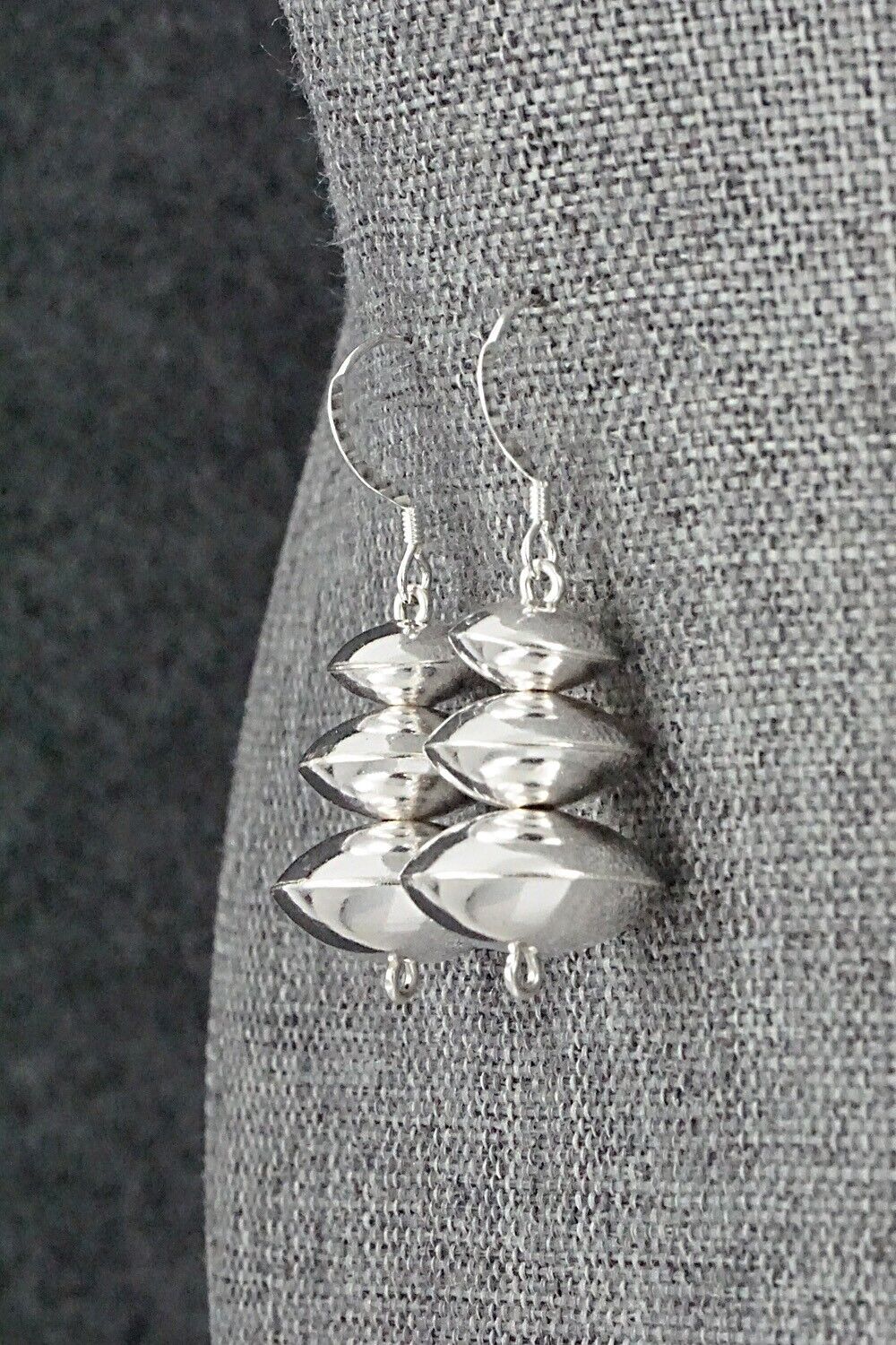 Sterling Silver Navajo Pearl Earrings - Preston Haley