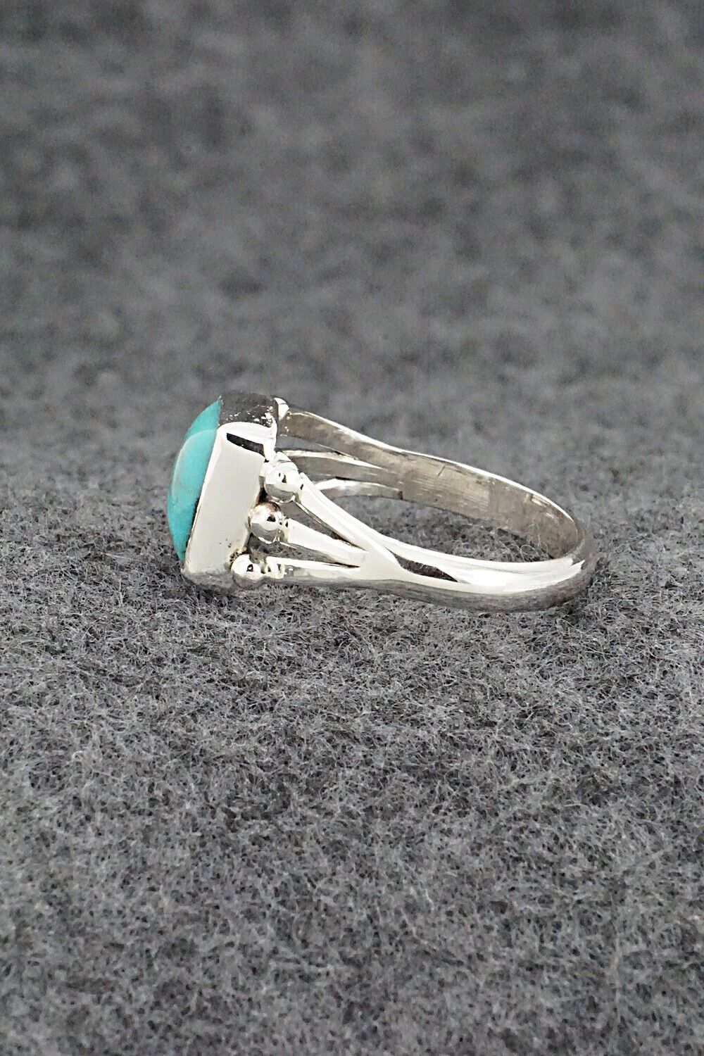 Turquoise & Sterling Silver Ring - Jerryson Henio - Size 9