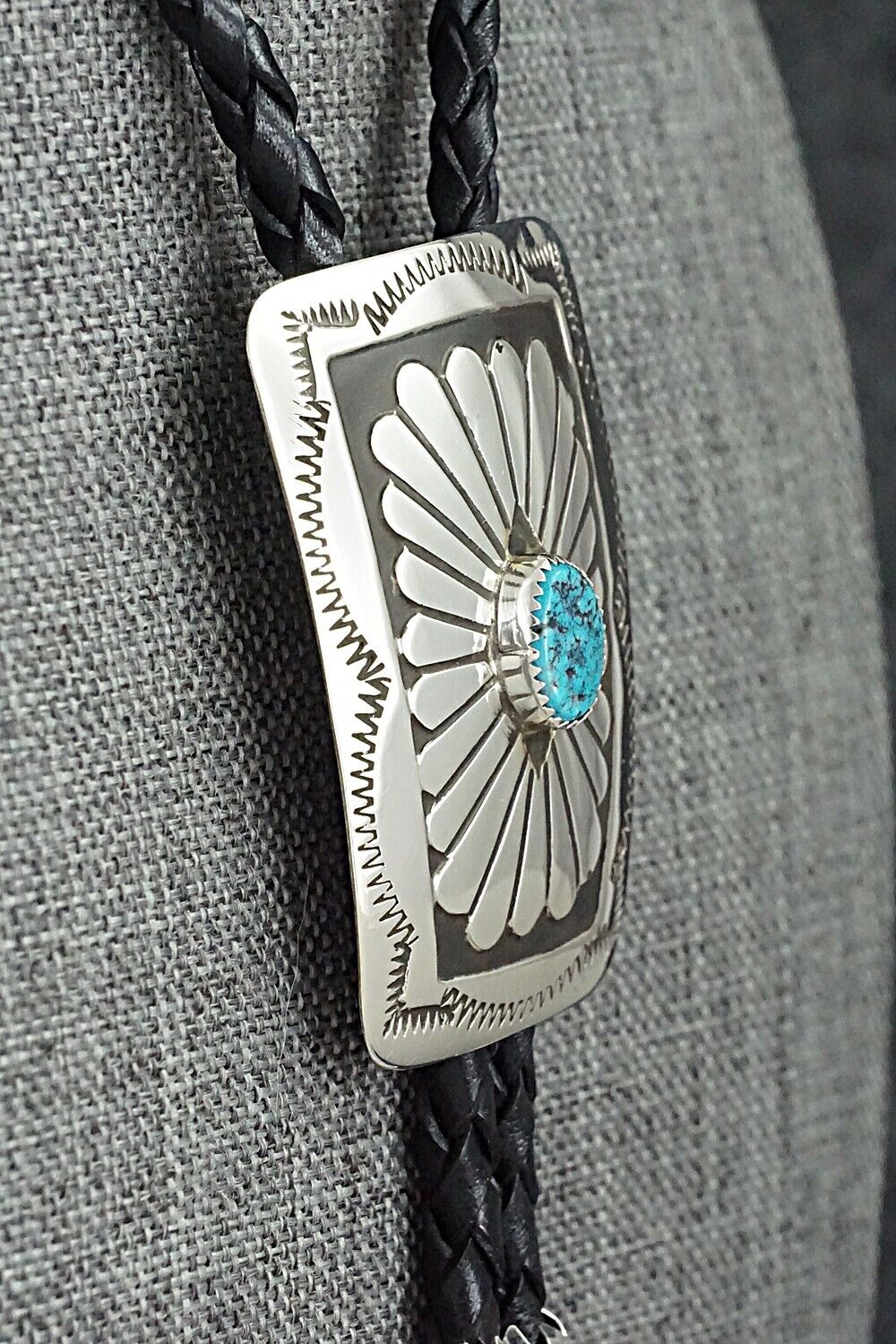 Turquoise & Sterling Silver Bolo Tie - Jolene Begay