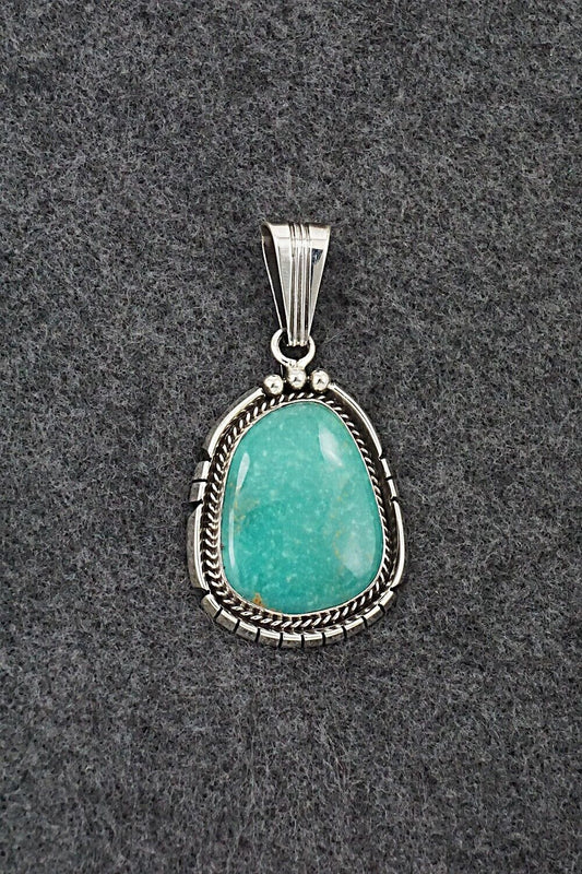 Turquoise & Sterling Silver Pendant - Samuel Yellowhair