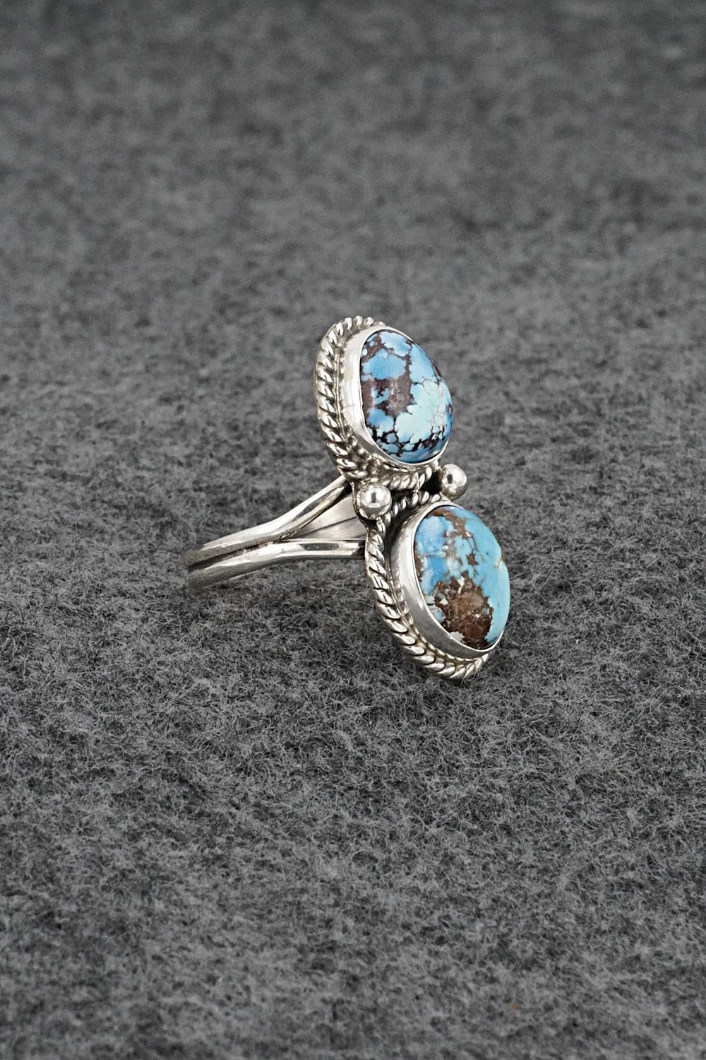 Turquoise & Sterling Silver Ring - Eugene Gruber - Size 8