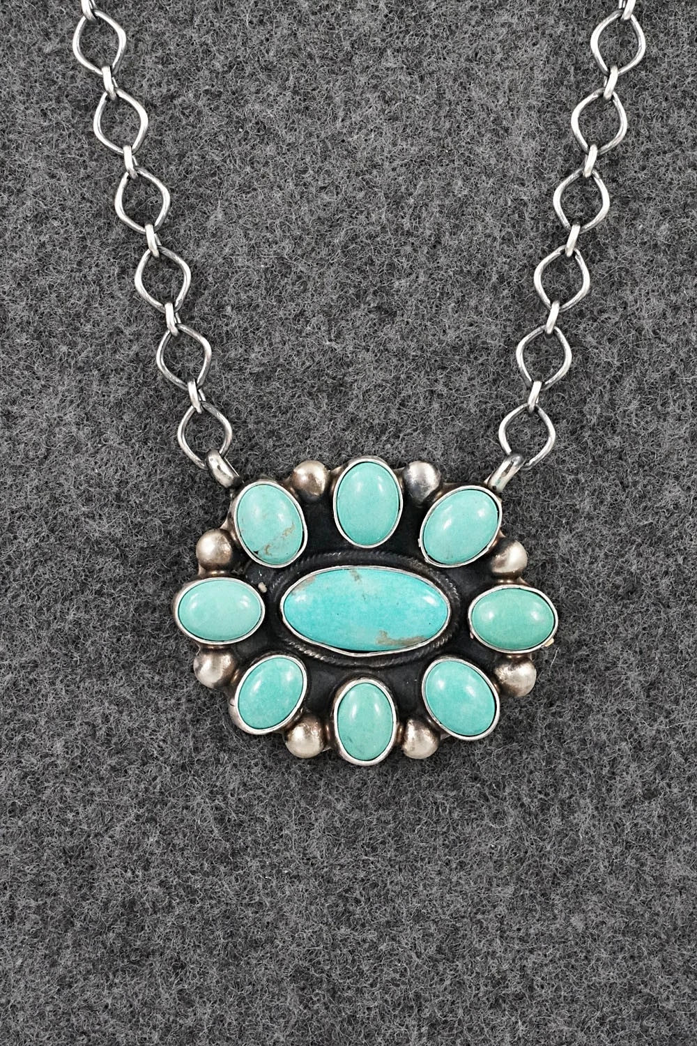 Turquoise & Sterling Silver Necklace - Kathleen Livingston