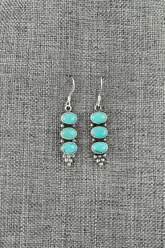 Turquoise & Sterling Silver Earrings - Gary Shorty